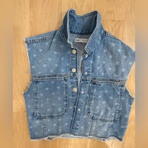 Zara Blue Denim Vest